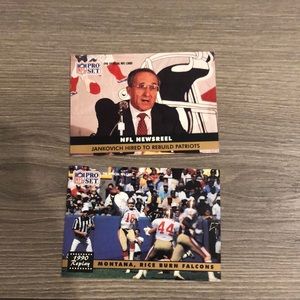 💕2 1991 NFL Pro Set cards